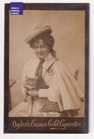 Lulu Glaser & Chat - Ogden's Guinea Gold Cigarettes 1900 Photo Schloss Artiste Woman Femme Pin-up Cat A84-64 - Ogden's