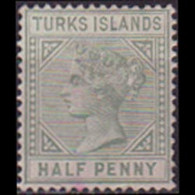 TURKS IS. 1885 - Scott# 48 Queen Victoria 1/2p Used - Turks And Caicos