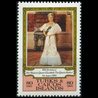 TURKS & CAICOS 1980 - Scott# 440 Queen Mother Set Of 1 MNH - Turks & Caicos