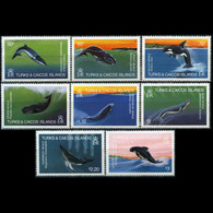TURKS & CAICOS 1983 - Scott# 564-71 Whales Set Of 8 MNH - Turks And Caicos