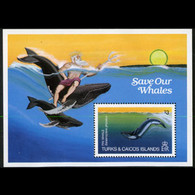 TURKS & CAICOS 1983 - Scott# 572 S/S Whale MNH - Turks & Caicos