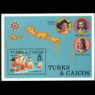 TURKS & CAICOS 1986 - Scott# 738 S/S Columbus MNH - Turks & Caicos