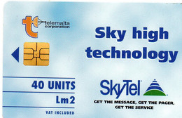 MALTE - CARTE à Puce SOLAIC SKY HIGH TECHNOLOGY - 40 Units - Malta