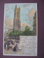 CPA ILLUSTRATEUR LUIGI LOIR Paris Tour Saint Jacques CARTE PUBLICITAIRE Magasin BELLE JARDINIERE 1906 - Loir