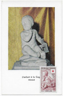 49 -LA CROIX ROUGE Et LA POSTE-Exposition Philatélique -Angers 1955 -L'enfant à La Cage -Pigalle- Musée Du Louvre - Andere & Zonder Classificatie