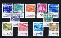 Israel 1971: 11 Diff. ** Mnh (no Phosphor), 11 Versch. Postfrisch (ohne Phophorstreifen) - Ungebraucht (mit Tabs)