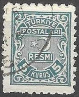 TURKEY #  FROM 1948  MICHEL D 5 - Timbres De Service