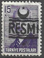 TURKEY #  FROM 1953  MICHEL D 20 - Timbres De Service