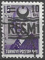 TURKEY #   FROM 1955  MICHEL D 32 II - Official Stamps