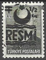 TURKEY #  FROM 1957  MICHEL D 40  TK: 12 1/2 - Timbres De Service