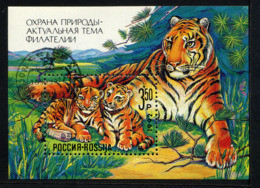 RUSSIE RUSSIA 1992, BF Yv. 220, Tigresse De Sibérie, 1 Bloc, Oblitéré / Used. R385 - Used Stamps