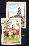 CUBA 1995, Yv. 3496/7, UNESCO, Couvent Et Basilique, 2 Valeurs Oblitérés / Used. R876 - Usados