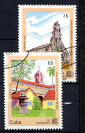 CUBA 1995, Yv. 3496/7, UNESCO, Couvent Et Basilique, 2 Valeurs Oblitérés / Used. R876 - Usati