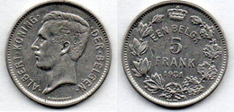 Belgique - Belgien - Belgium 5 Francs 1931 TTB - 5 Francs & 1 Belga