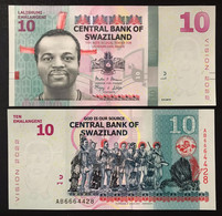 SWAZILAND 10 Emalangeni 2015  Pick#41 Fds Unc  M.021 - Swasiland