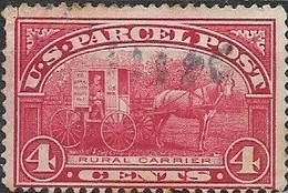 USA 1912 Parcel Post - Rural Carrier - 4c. - Red FU - Pacchi