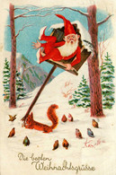 Lutin Et écureuil * Oiseaux * CPA Illustrateur * Lutins Leprechaun - Guerre 1939-45