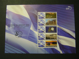GREECE 2022 50 YEARS OF F.E. AGRINIOU STAMP EXHIBITION FOLDER.. - Unused Stamps