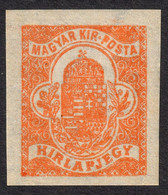 Newspaper Magazine Stamp Tax - Hírlapjegy - 1900 - Unperforated - MNH - Coat Of Arms HUNGARY - Periódicos