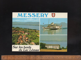 MESSERY Haute Savoie 74140 : Vue Aérienne Village Bateau De La Compagnie Du Léman VEVEY & Batiment Moderne à Identifier - Messery