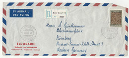 Eldorado Company Air Mail Letter Cover Posted Registered 1963 Reykjavik B221201 - Storia Postale