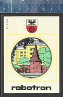 ROBOTRON - (HERALDIC EAGLE - COAT OF ARMS ) - DDR LUXUSKOFFER Matchbox Label - Zündholzschachteletiketten