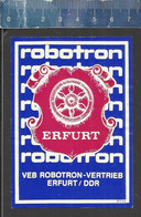 VEB ROBOTRON ERFURT- DDR LUXUSKOFFER Matchbox Label - Zündholzschachteletiketten