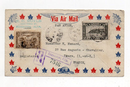!!! CANADA, LETTRE RECOMMANDEE PAR AVION D'EDMONTON POUR LA FRANCE DE 1931 - Covers & Documents
