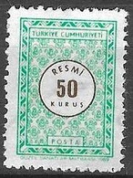 TURKEY #   FROM 1969 MICHEL D117 - Timbres De Service