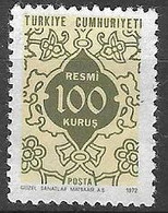 TURKEY #   FROM 1972 MICHEL D131 - Timbres De Service