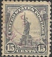USA 1922 Statue Of Liberty - 15c. - Grey FU - Gebraucht