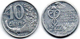 Nice 10 Centimes 1922 TB+ - Monétaires / De Nécessité