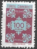 TURKEY #   FROM 1975 MICHEL D140 - Official Stamps