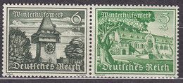DR W 136, Postfrisch **, Winterhilfswerk: Bauwerke, 1939 - Zusammendrucke