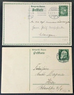 1911 + 1915 Postkarten P 87 + P 93 Stempel München - Bayern
