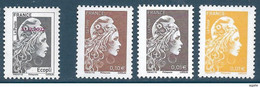 FRANCE 2022  MARIANNE Engagee IZ Ecopli Surchargé 31/12/22 + 0,01 0,05 0,10 Philaposte (a Au Lieu De @) Neuf - Unused Stamps