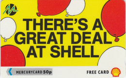 Paytelco, PYSH010, Great Deal At Shell / Balloons - Complimentary, Mint, 2 Scans.  10PSHA - [ 4] Mercury Communications & Paytelco