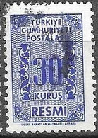 TURKEY #   FROM 1962 MICHEL D 83 - Timbres De Service
