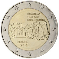 2 Euro MALTA 2016  GGANTIJA TEMPLES - UNC - SIN CIRCULAR - NEW 2€   FROM ROLL - Malte