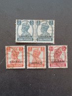 COLONIE ANGLAISE البحرين  BAHRAIN 1943 GEORGE IV CAT YVERT N. 34-37-40 - Bahrein (...-1965)