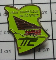 116a Pins Pin's / Rare & Belle Qualité TRANSPORTS / DEPARTEMENT MANCHE TCC TRAIN TOURISTIQUE DU COTENTIN - Transports