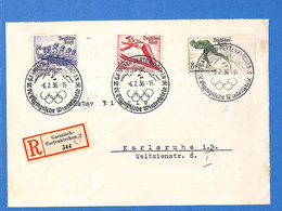 Allemagne Reich 1936 Lettre Einschreiben De Garmisch (G11201) - Briefe U. Dokumente