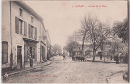 CPA - ALBAN - AVENUE DE LA GARE - Alban