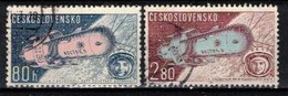 Tchécoslovaquie 1963 Mi 1413-4 (Yv PA 59-60), Obliteré - Luftpost