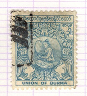 BUR+ Burma 1954 Mi 142 Musikerin - Myanmar (Burma 1948-...)