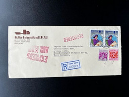 HONG KONG 1985 REGISTERED LETTER TO DIEZ WEST GERMANY 25-10-1985 HONGKONG - Briefe U. Dokumente