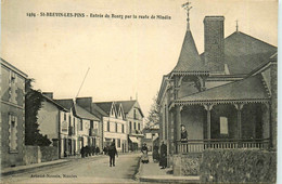 St Brévin Les Pins * Rue Et Entrée Du Bourg Par La Route De Mindin * Café - Saint-Brevin-les-Pins