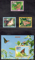 Paraguay 2006 Japanese Emigration To Paraguay, 70th Anniv.  Butterflies 3V + 1 S/S MNH - Paraguay