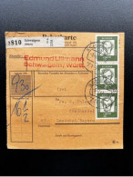 GERMANY 1964 PARCEL CARD SCHWALGERN TO LANDSHUT 03-02-1964 DUITSLAND DEUTSCHLAND - Covers & Documents