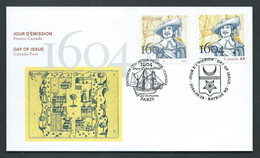 Canada-France - Joint Issue FDC - French Settlement In Acadia - 2001-2010